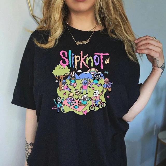 slipknot Tシャツ 2枚セット バンT ロック パンク grunge agt026-01-black.jpg